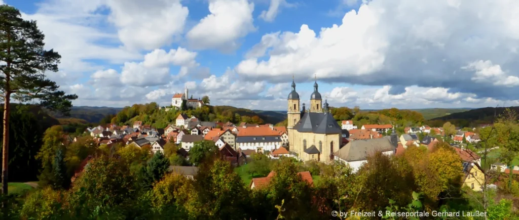 Basilika und Burg in Gössweinstein Bayern Urlaub in Gössweinstein in der fränkischen Schweiz