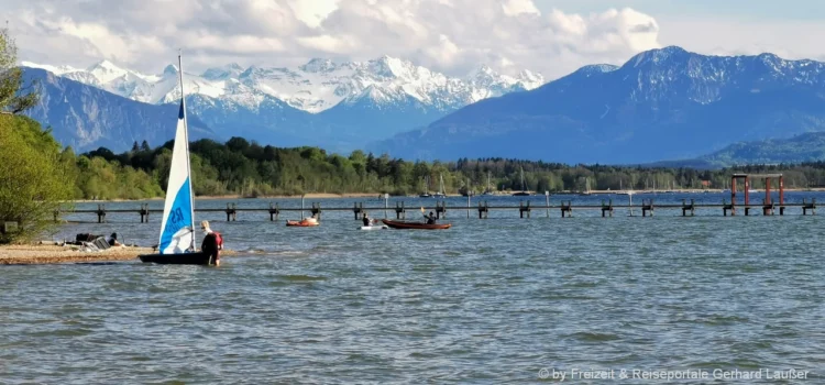 Starnberger See Ausflugsziele in Bayern touristische Attraktionen in Süddeutschland Alpen Panorama